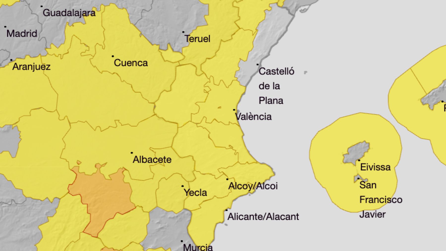 La Comunidad Valenciana sigue en alerta por viento: la AEMET avisa en estas zonas de Alicante y Valencia