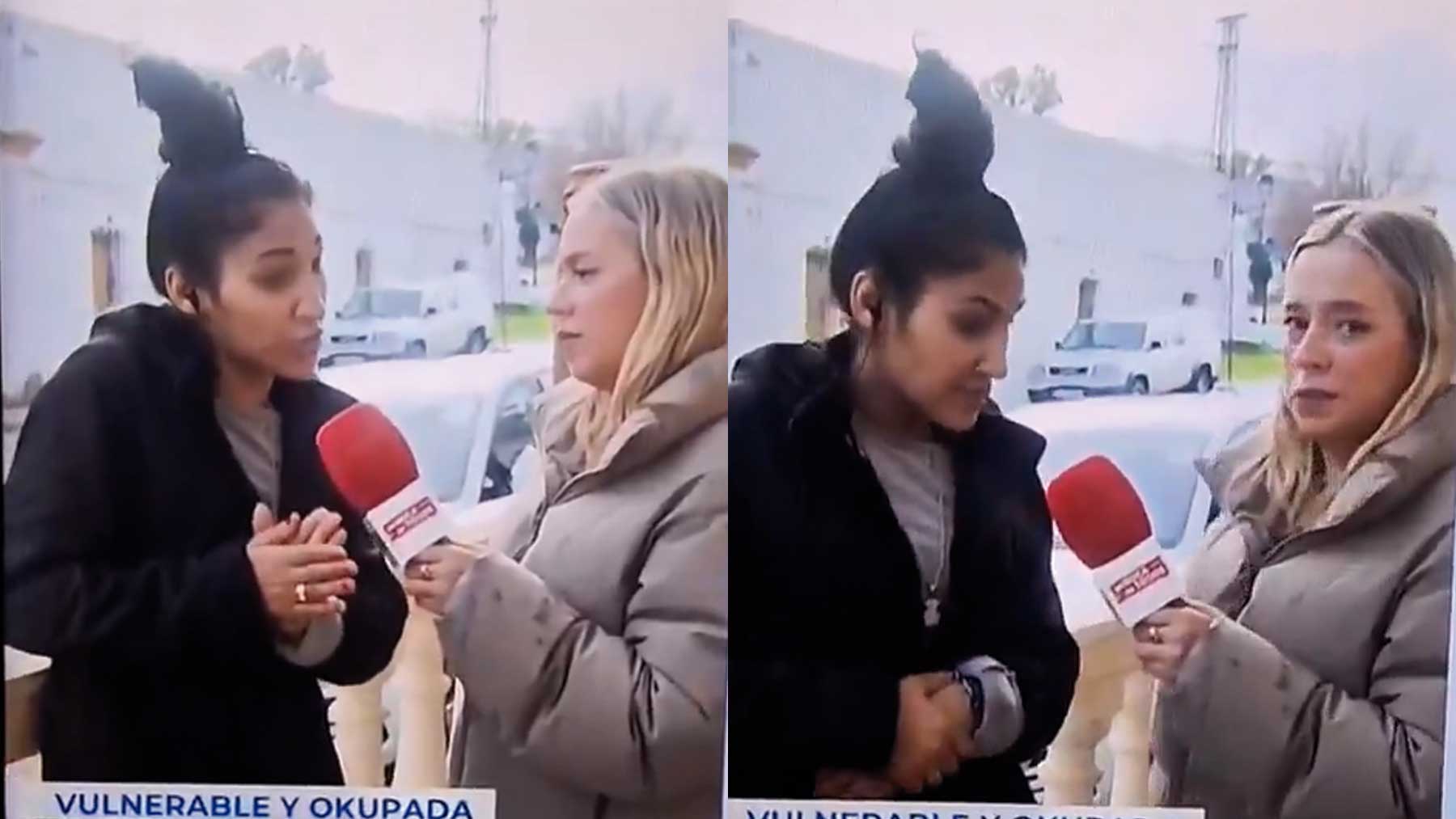 Una mujer se queja en directo por cobrar 1.400 de IMV y la cara de la reportera es para enmarcar