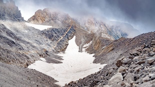 Glaciar de Monte Perdido en los Pirineos.