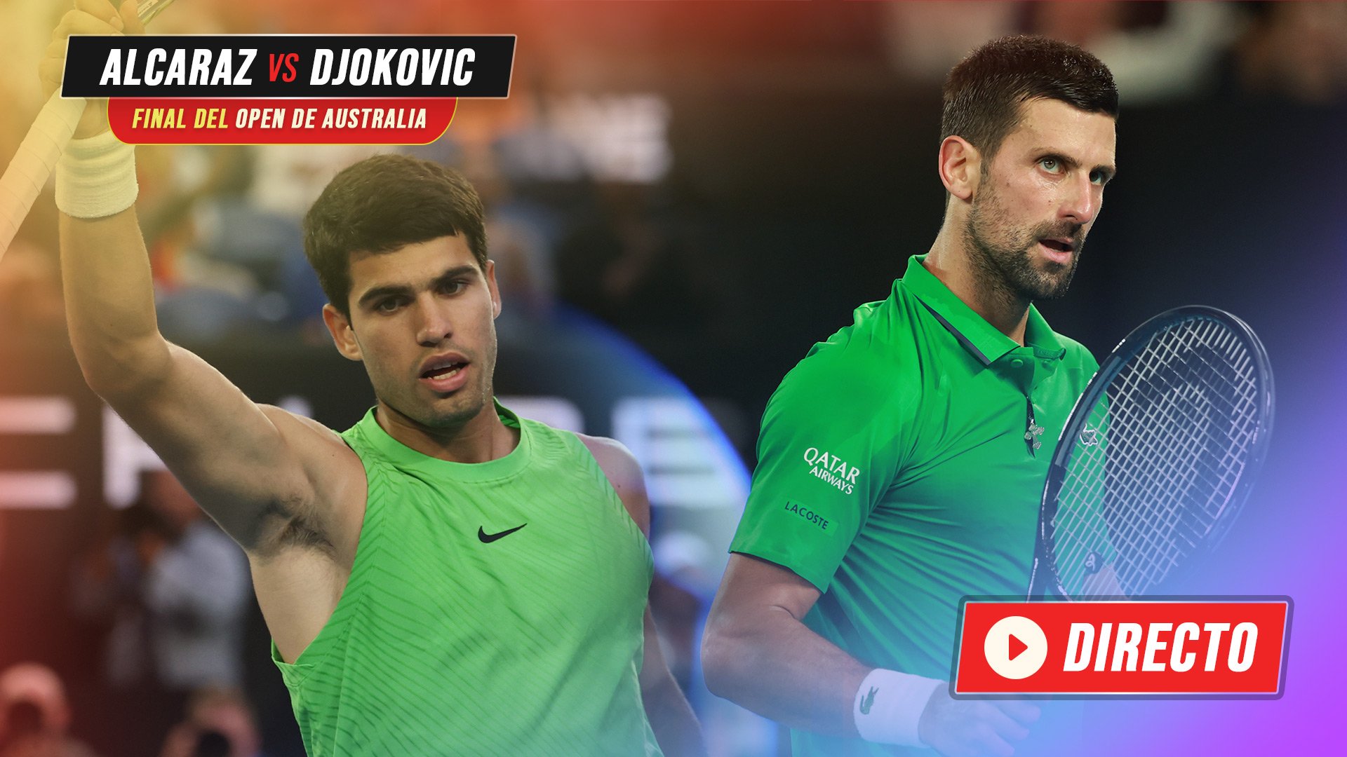 Carlos Alcaraz - Djokovic, en directo | Final del Open de Australia 2026 en vivo hoy