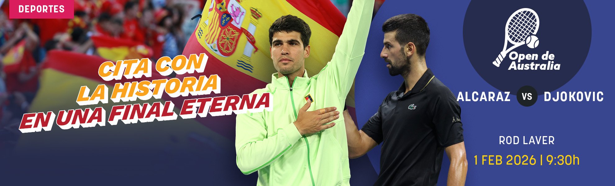 Alcaraz-Djokovic: cita con la historia en una final eterna
