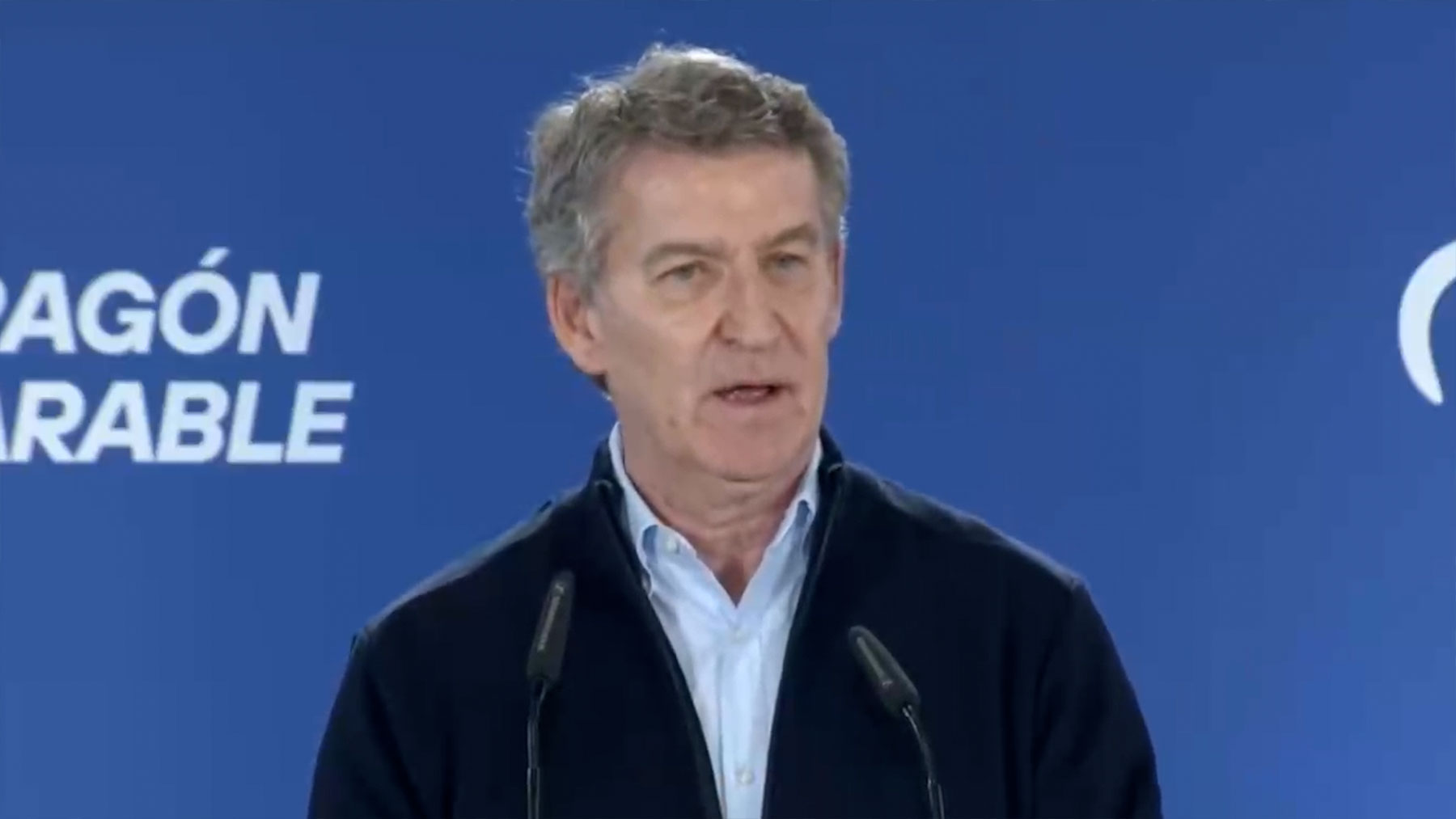 Feijóo reprocha a Sánchez sus planes por pretender un Vox fuerte y un presidente de Aragón débil