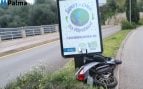 accidente motorista moto Palma panel publicitario