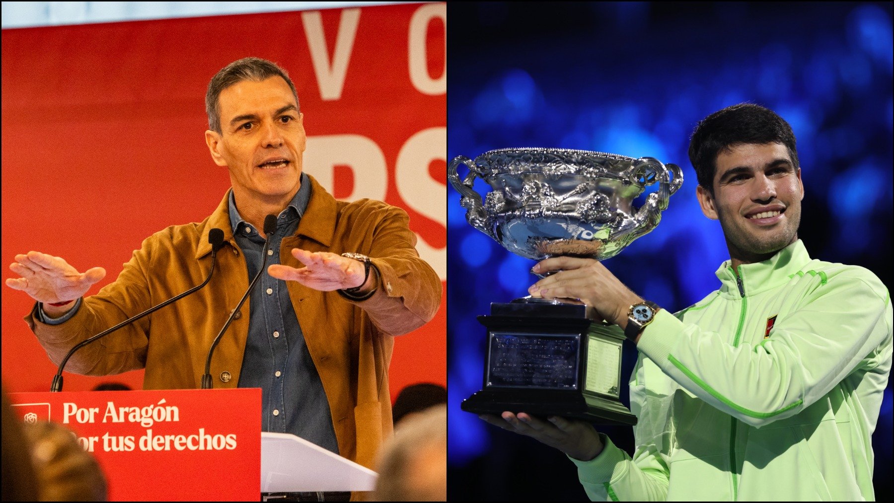 Sánchez y Alcaraz. (EP y Getty)