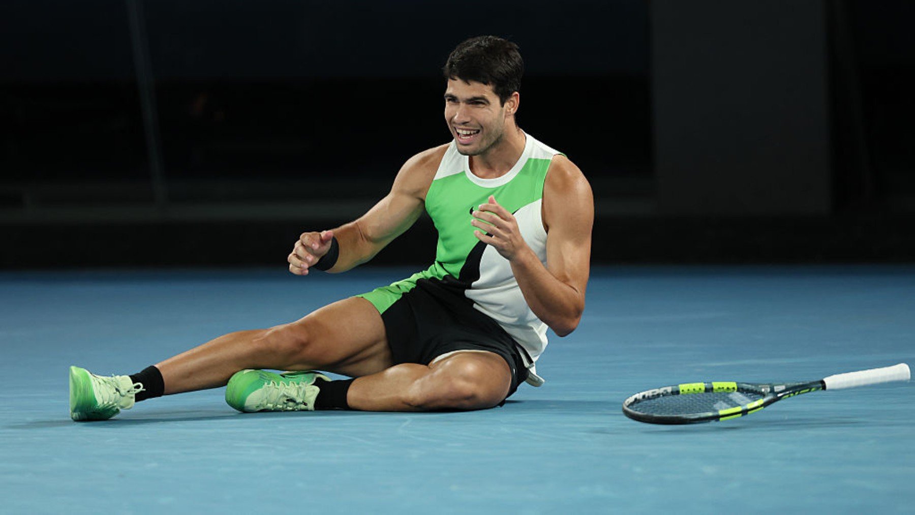 Carlos Alcaraz en la final de Open de Australia. (Getty Images)
