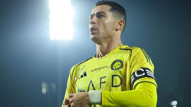 Cristiano Ronaldo en un partido con el Al Nassr. (Getty)