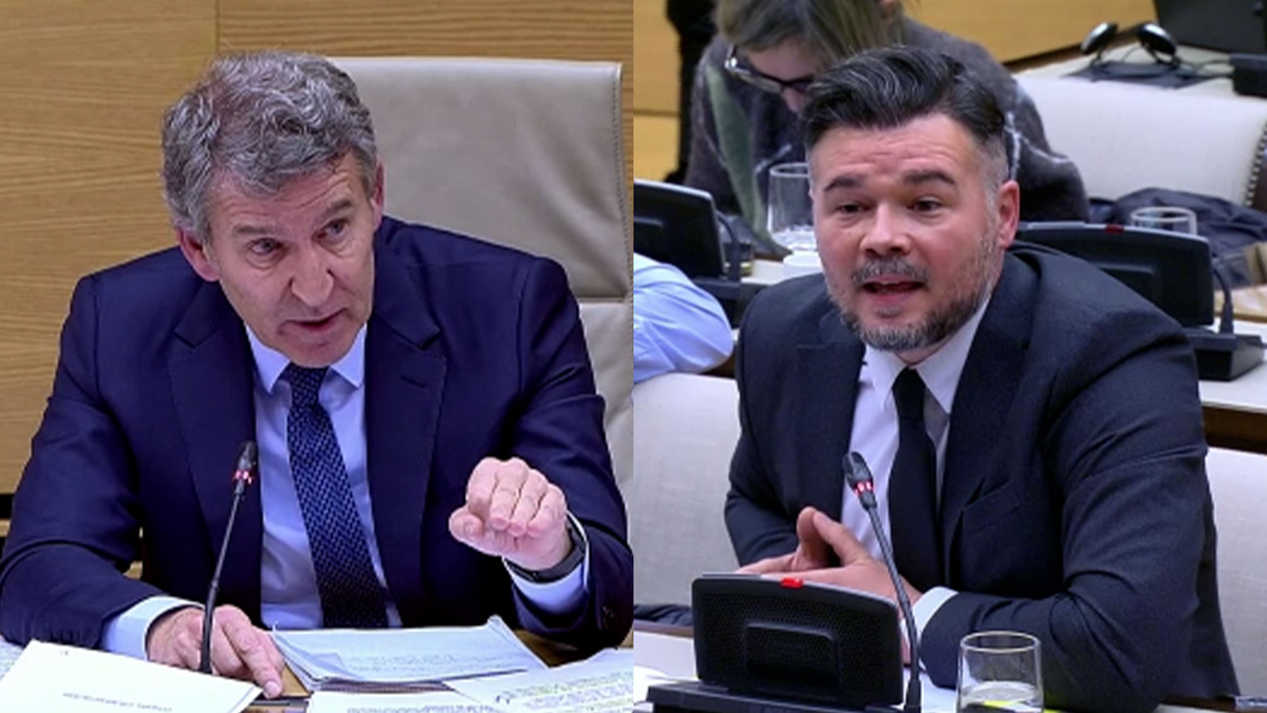 Feijóo ridiculiza a Rufián: Usted es muy cobarde con Sánchez, no le he visto crítica por Adamuz