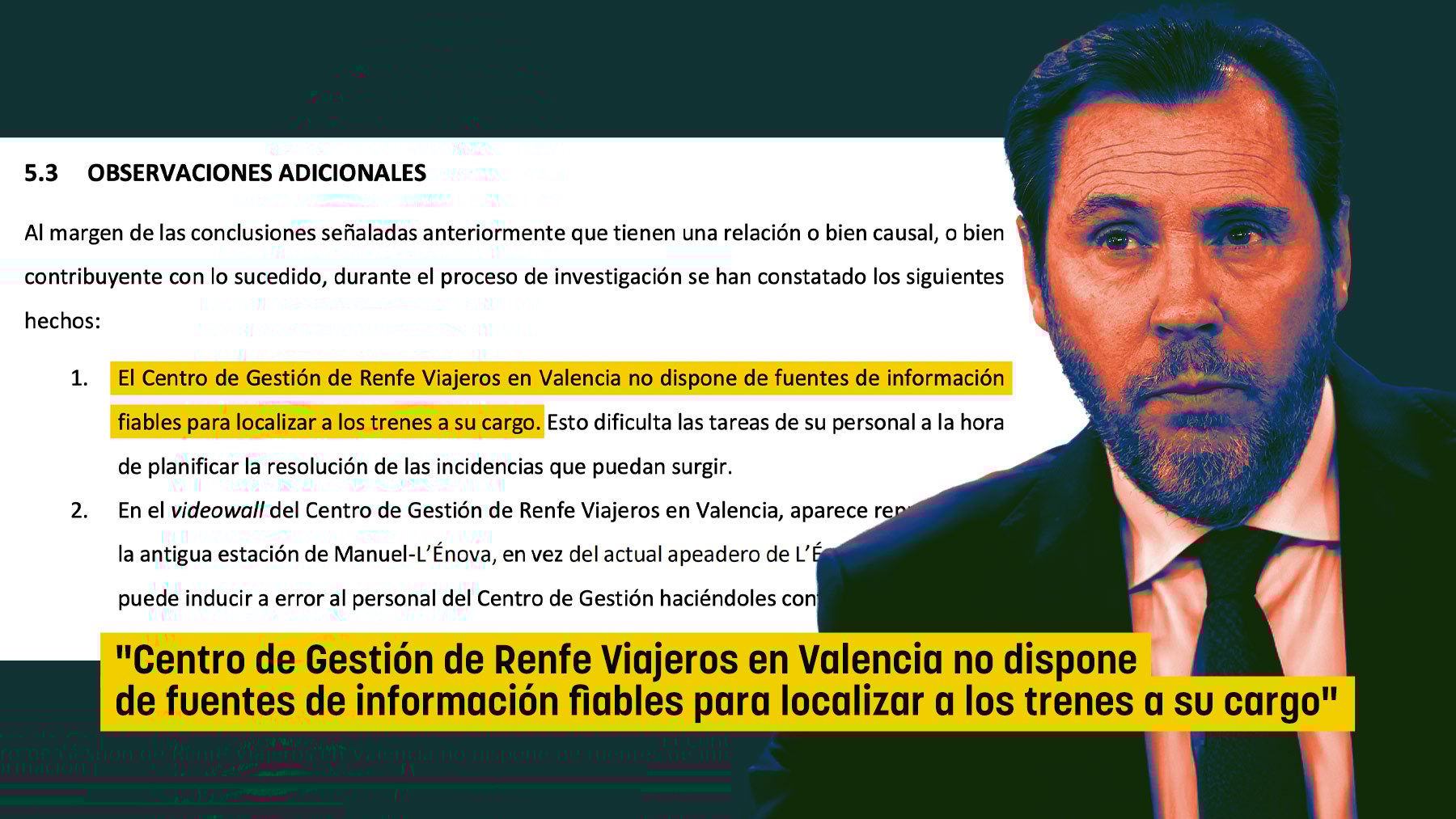La comisión de accidentes alertó de centros de control que no podían localizar trenes con incidencias