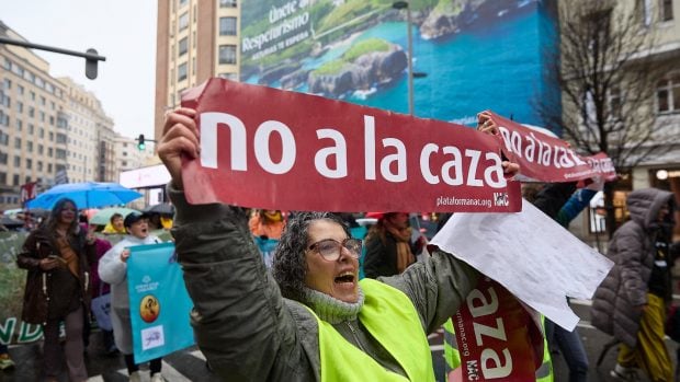 manifestación no a la caza