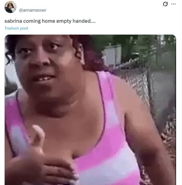 Meme dedicado a Sabrina Carpenter y a Bad Bunny en los Grammy 2026 (X).