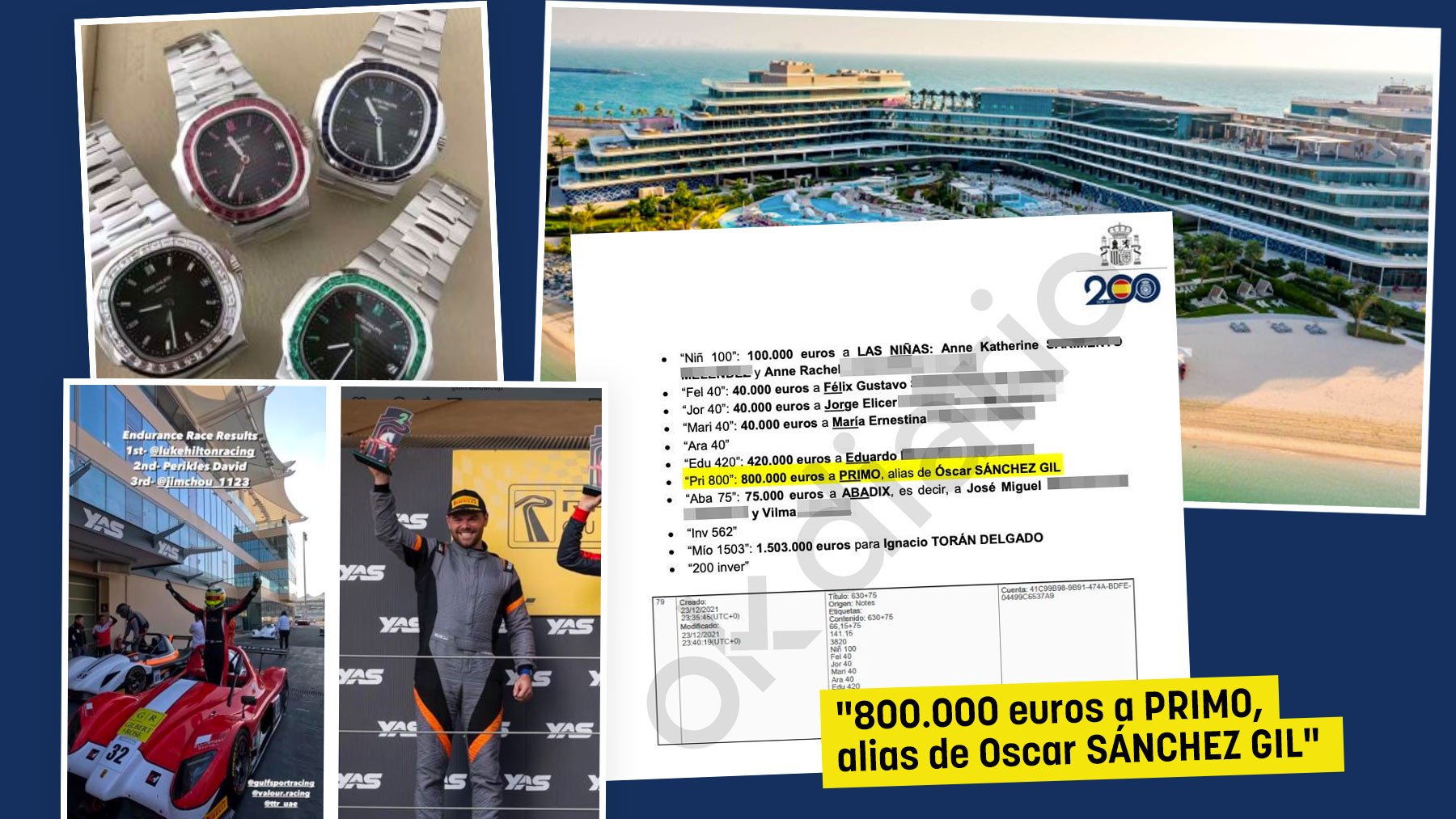 La red de narcotráfico que protegía el jefe de la UDEF acumulaba mansiones en Dubai y relojes de súper lujo