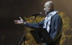 Pep Guardiola en su discurso en un concierto benéfico por Palestina. (EFE)