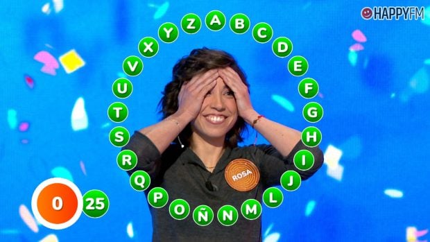Rosa, ganadora del bote de Pasapalabra. (Atresmedia)