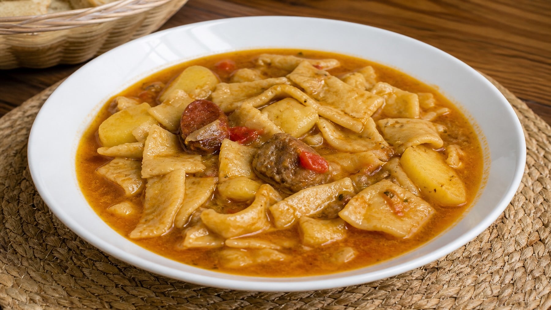 Recreación de un plato de andrajos.