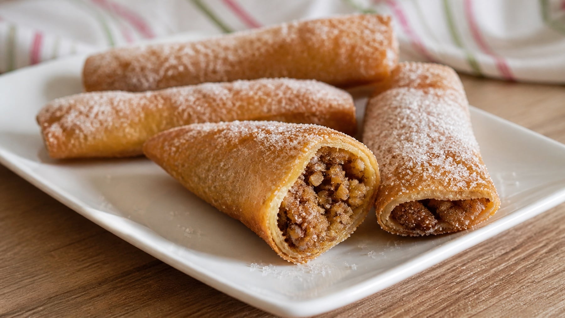 Recreación de un plato con casadielles.