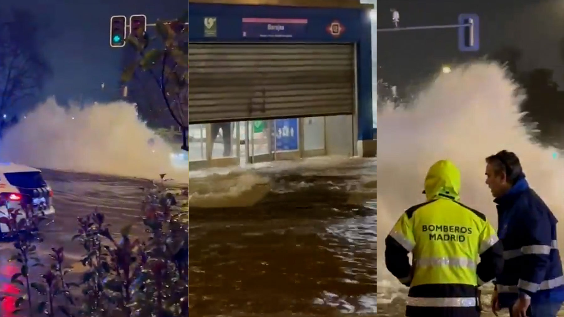La rotura de una tubería provoca la suspensión del metro que une las terminales del aeropuerto de Barajas
