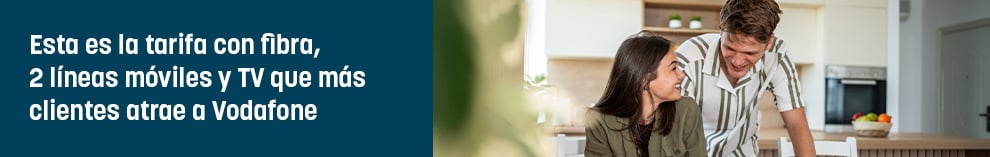 Esta es la tarifa con fibra, 2 líneas móviles y TV que más clientes atrae a Vodafone