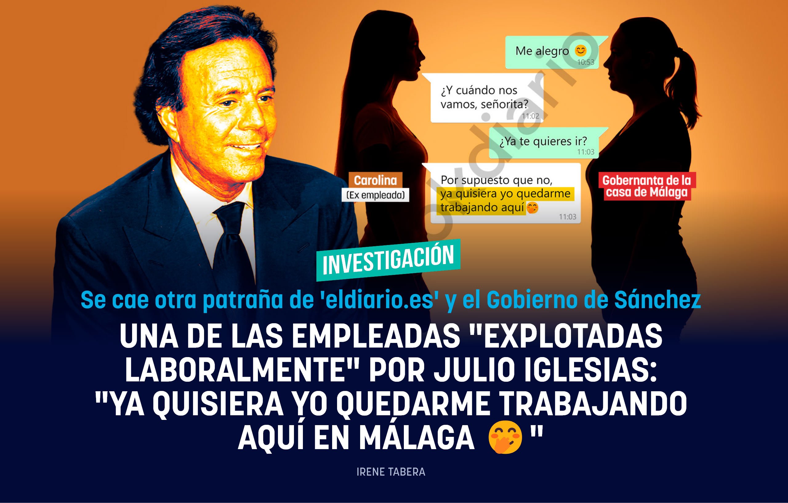 Una de las empleadas “explotadas laboralmente” por Julio Iglesias: “Ya quisiera yo quedarme trabajando aquí en Málaga ?”