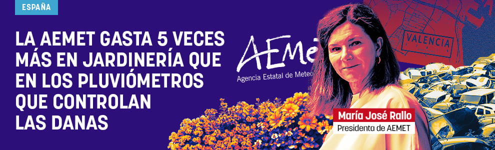 La AEMET gasta 5 veces más en jardinería que en los pluviómetros que controlan las DANAS