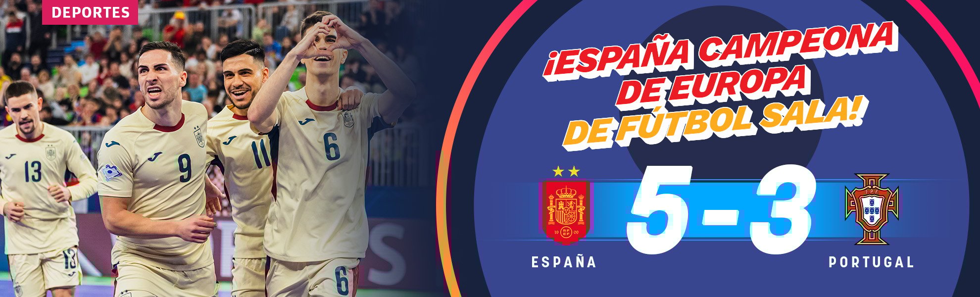¡España es campeona de Europa de fútbol sala!