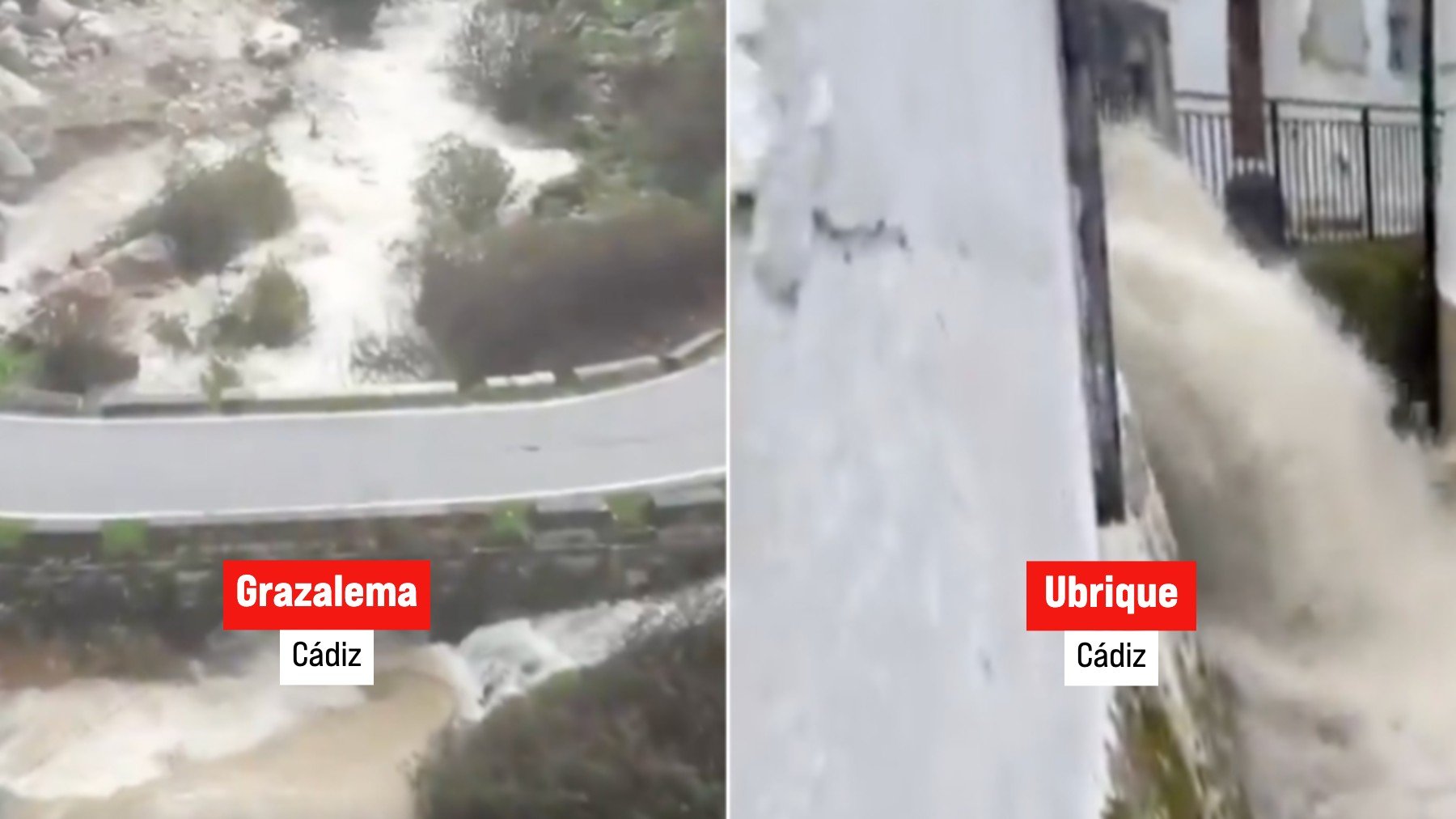 Los geólogos conmocionados con la borrasca Marta: El problema son las rocas sobre las que están los pueblos como Ubrique o Grazalema