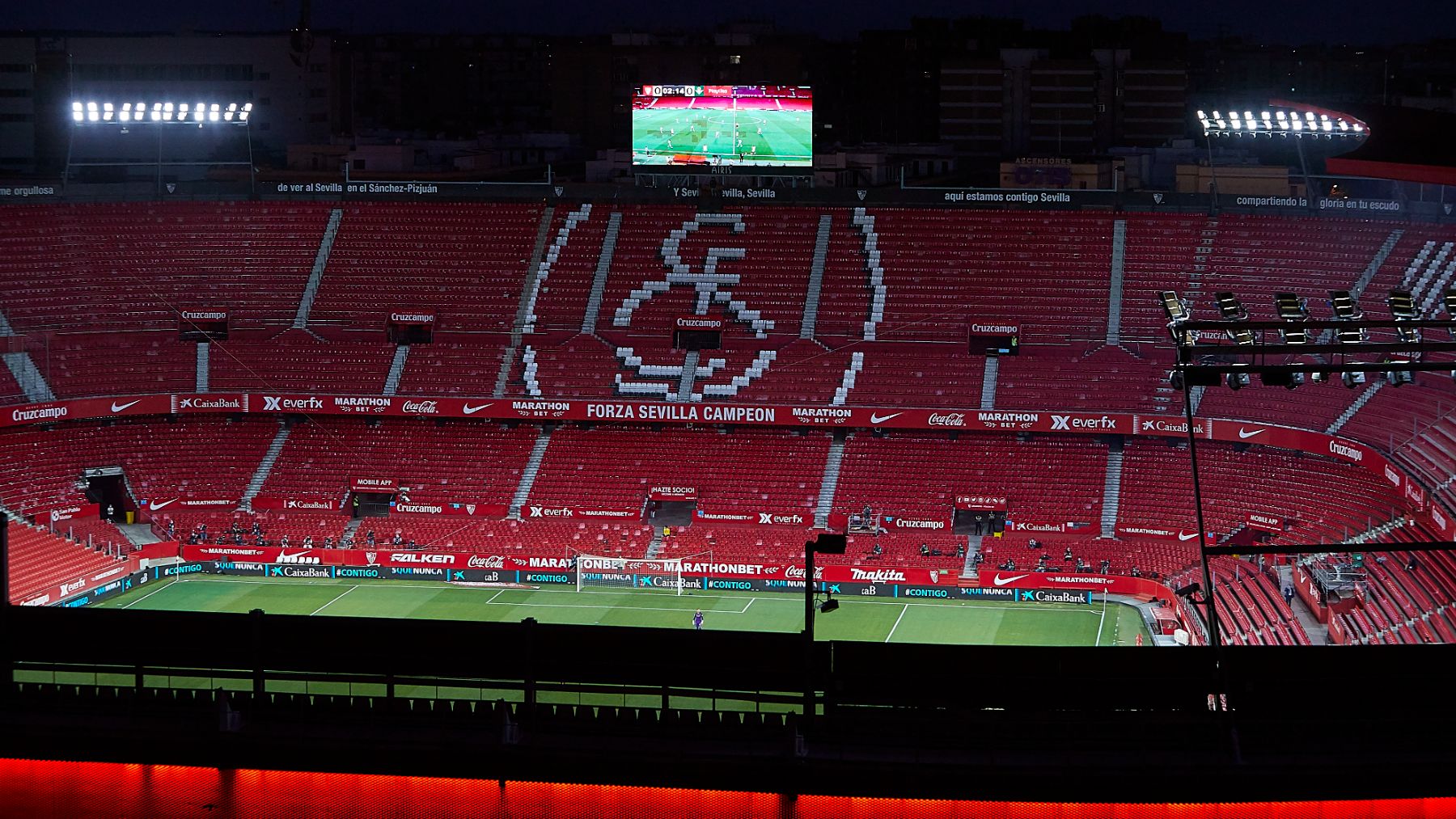 Suspendido el Sevilla-Girona por la borrasca en Andalucía