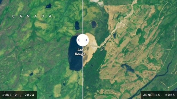 Lago Quebec - captura de la NASA