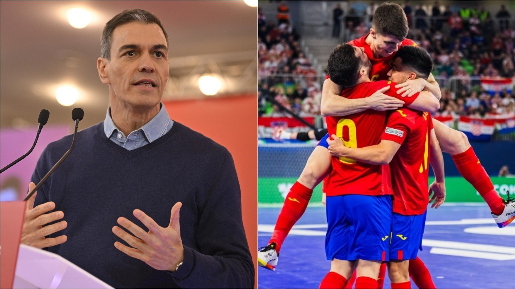 Pedro Sánchez vuelve a ningunear al deporte español: no felicita a los campeones de Europa de fútbol sala