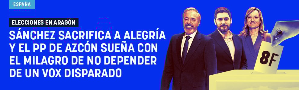 Sánchez sacrifica a Alegría y el PP de Azcón sueña con el milagro de no depender de un Vox disparado
