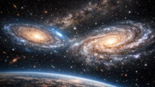 Andrómeda, Vía Láctea, ciencia, espacio, galaxias