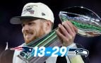 Los Seahawks conquistan la Super Bowl barriendo a unos ausentes Patriots.