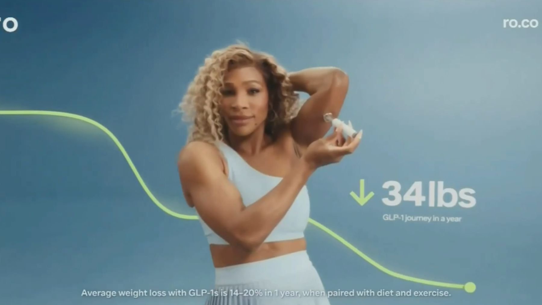 La gran polémica de la Super Bowl: Serena Williams promociona pincharse para adelgazar