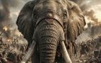 Elefante, animales, guerra