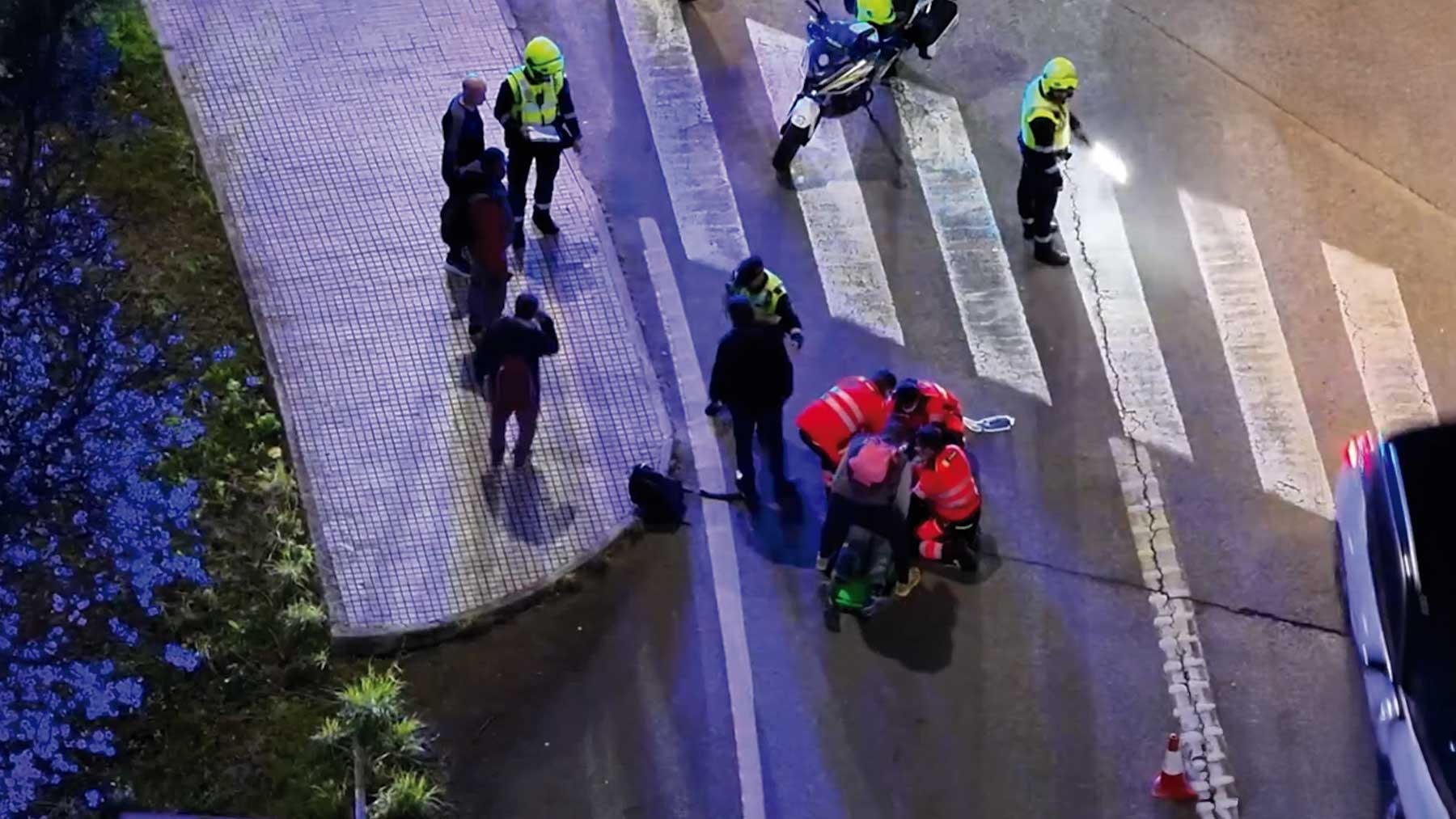 Atropello en Palma: un hombre en estado grave tras ser arrollado por un vehículo en una rotonda de La Vileta