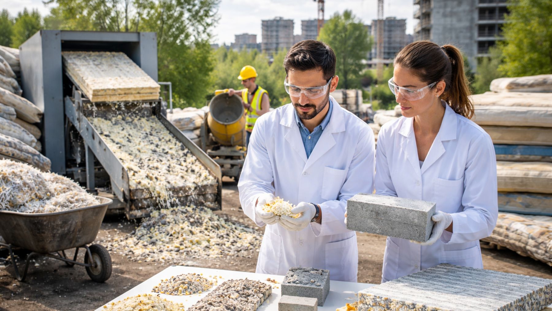 Hito en la ciencia española: investigadores de Valladolid usan residuos de colchones como material de construcción