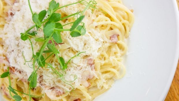 Carbonara, truco, truco de cocina