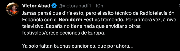 Comentario de un seguidor del programa. (X)