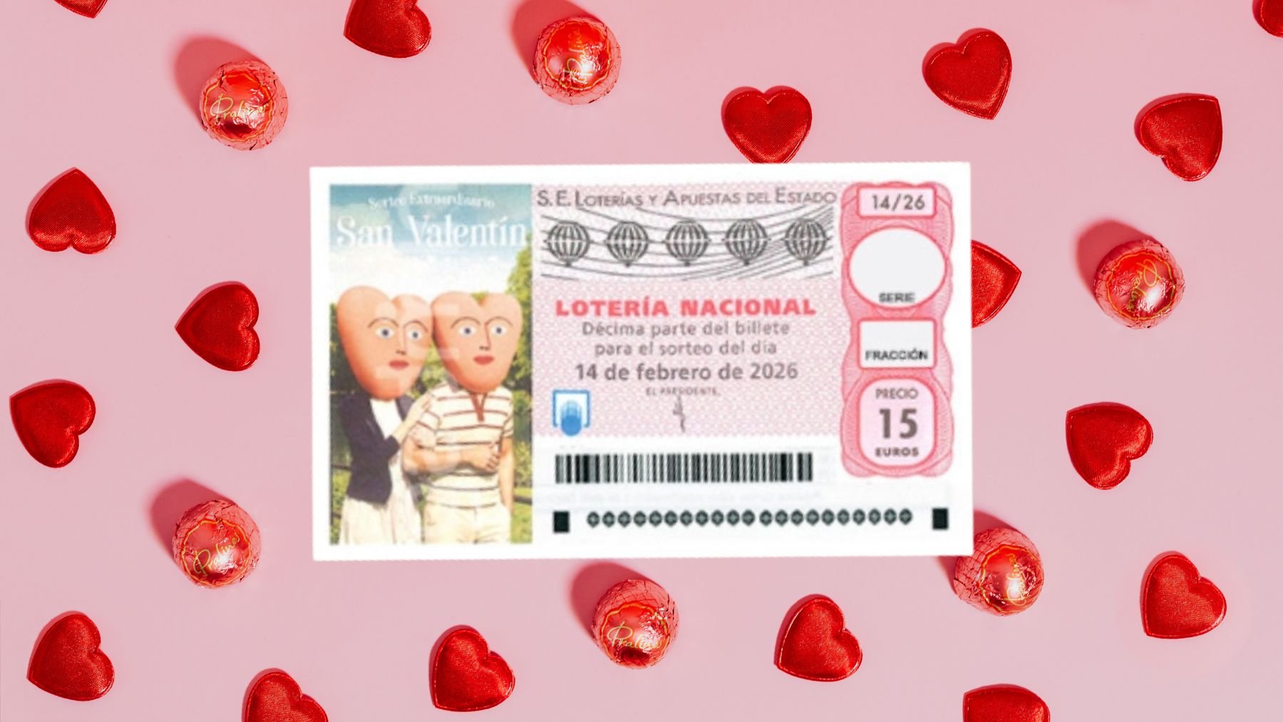 Horario y premios del Sorteo Extraordinario de San Valentín de Lotería Nacional 2026
