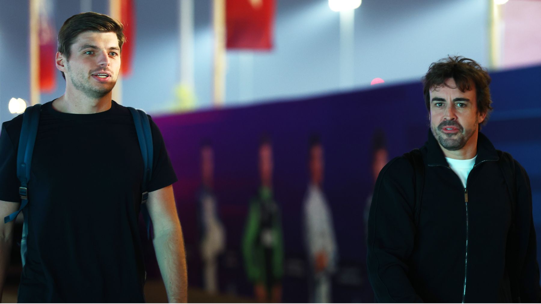 Verstappen y Alonso. (Getty)