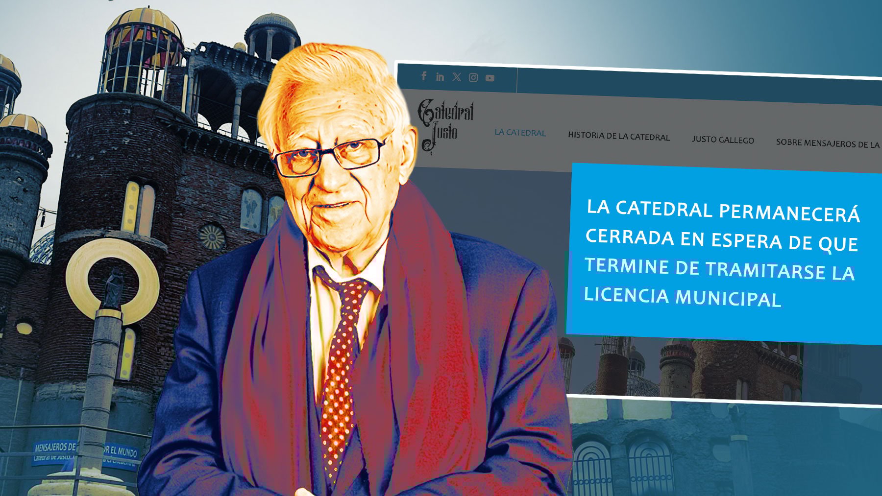 El padre Ángel cierra la Catedral de Justo de forma temporal a la espera de conseguir la licencia municipal