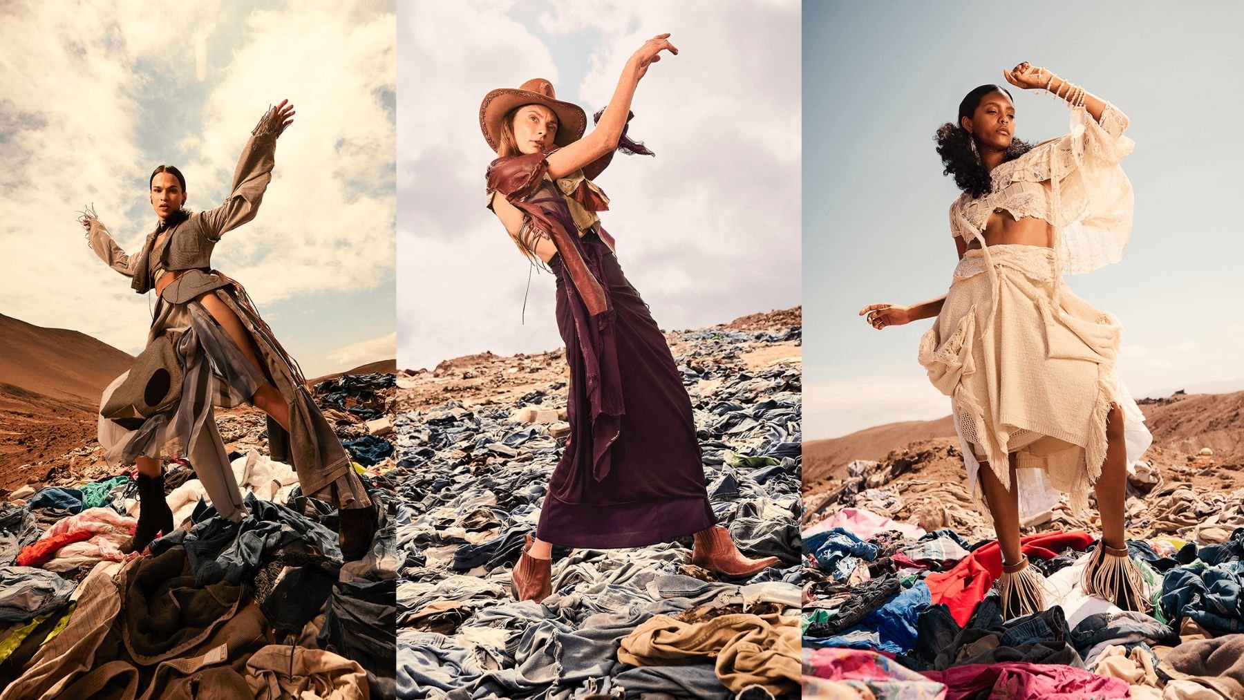 El milagro que nadie vio venir: crean un desfile de moda en medio del desierto para combatir la contaminación