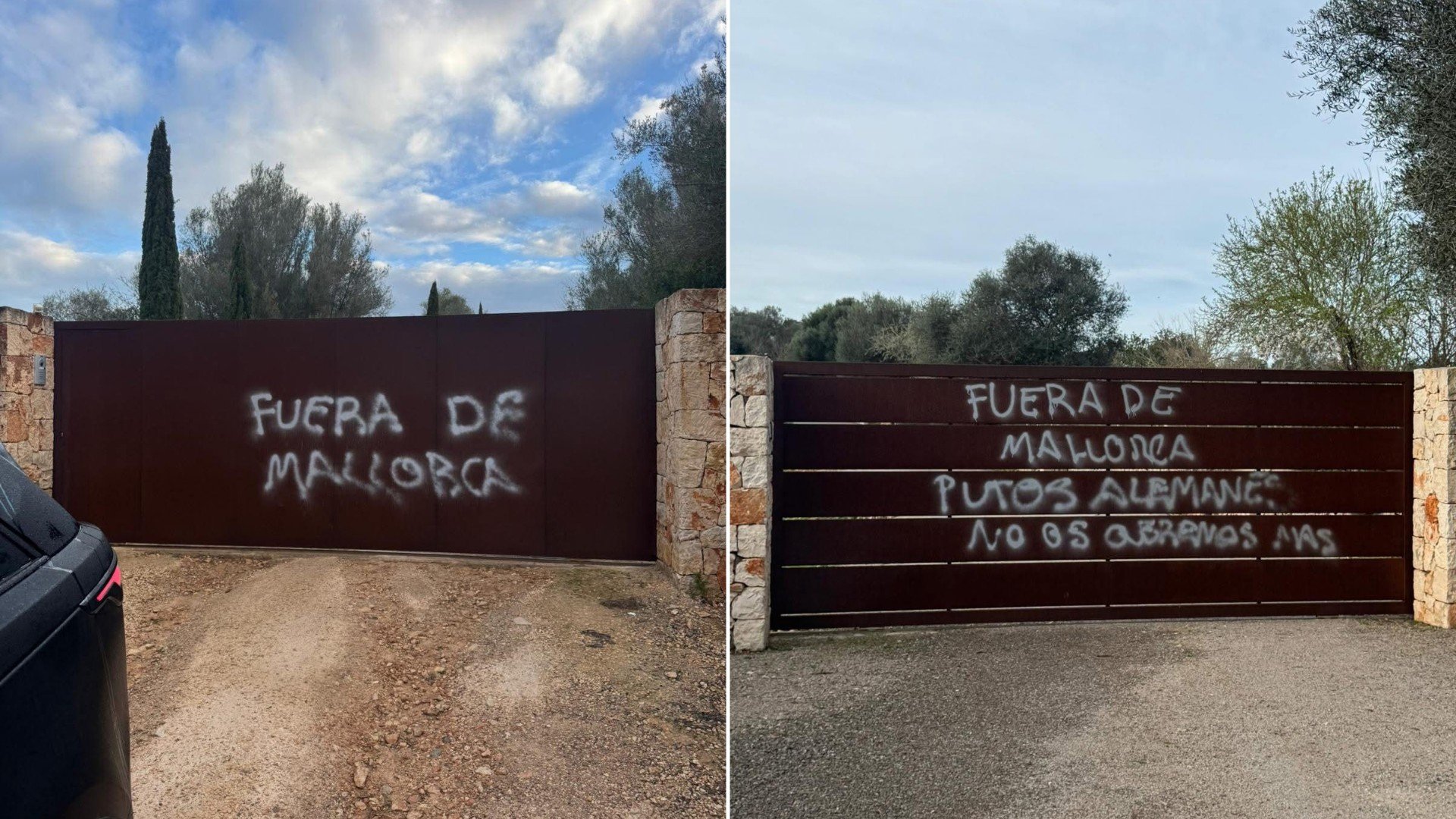 Radicales turismofóbicos vandalizan fincas de extranjeros en Mallorca: Putos alemanes, no os queremos más