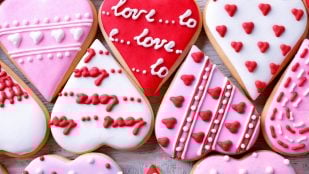 Galletas en San Valentín