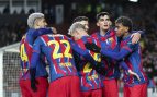 Los jugadores del FC Barcelona celebrando un gol en Copa del Rey. (Europa Press)