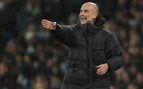 Pep Guardiola en un partido con el Manchester City. (Europa Press)