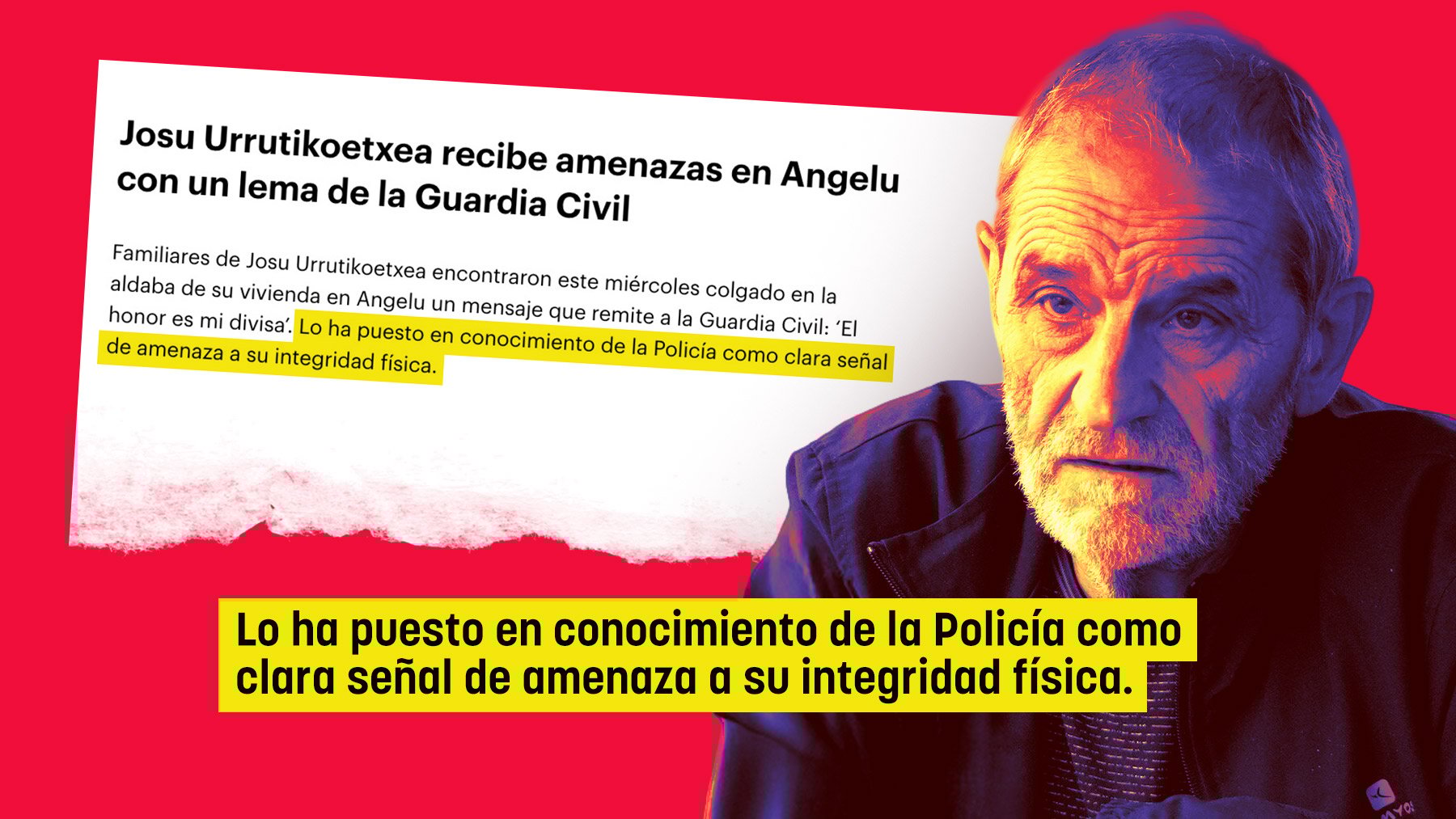 El sanguinario Ternera amenaza a OKDIARIO con una denuncia por poner en su puerta una pulsera de la Guardia Civil