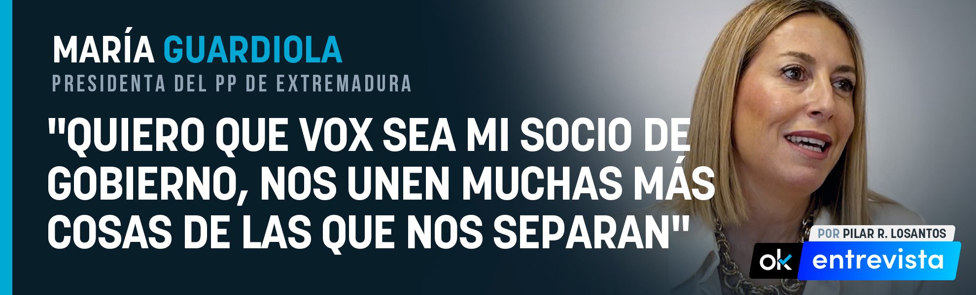 María Guardiola: Quiero que Vox sea mi socio de gobierno, nos unen muchas más cosas de las que nos separan