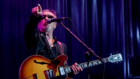 El grupo de música Nacha Pop durante un concierto en Madrid.