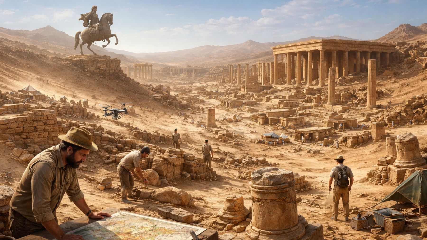 Hallazgo descomunal: una ciudad fundada por Alejandro Magno llevaba 1200 años enterrada bajo el desierto