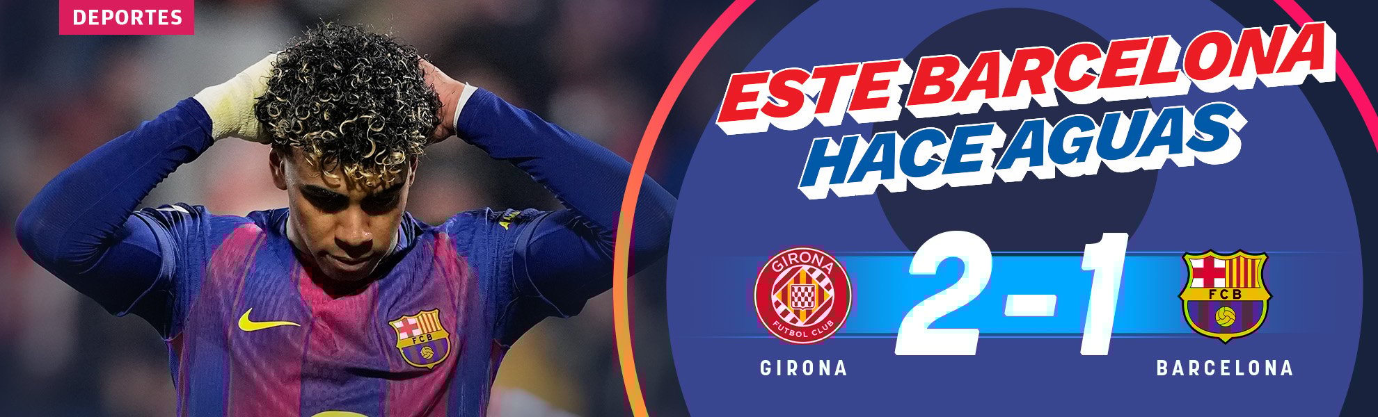 El Barcelona hace aguas y cae derrotado en Gerona para hacer líder al Real Madrid